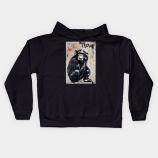 Banksy Graffiti monkey Kids Hoodie